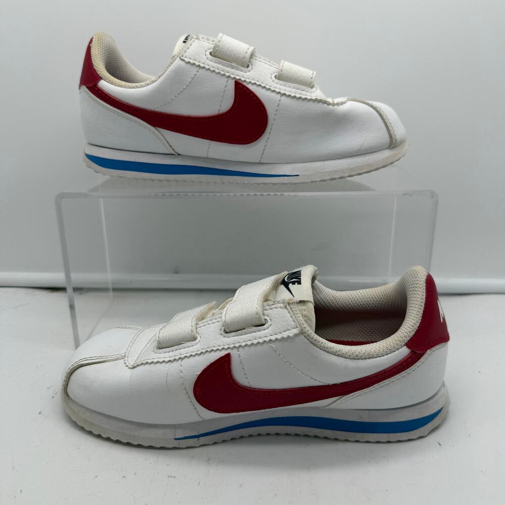 Nike Shoes Kids Youth 13.5C Cortez Gump Strap White Blue Red Sneaker - Picture 2 of 8